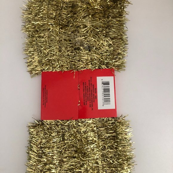 Christmas House Lot of 2 gold colored Christmas tinsel garland 50 feet each - Picture 3 of 5